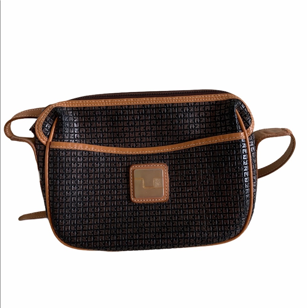 Vintage Ted Lapidus logo cross body bag brown